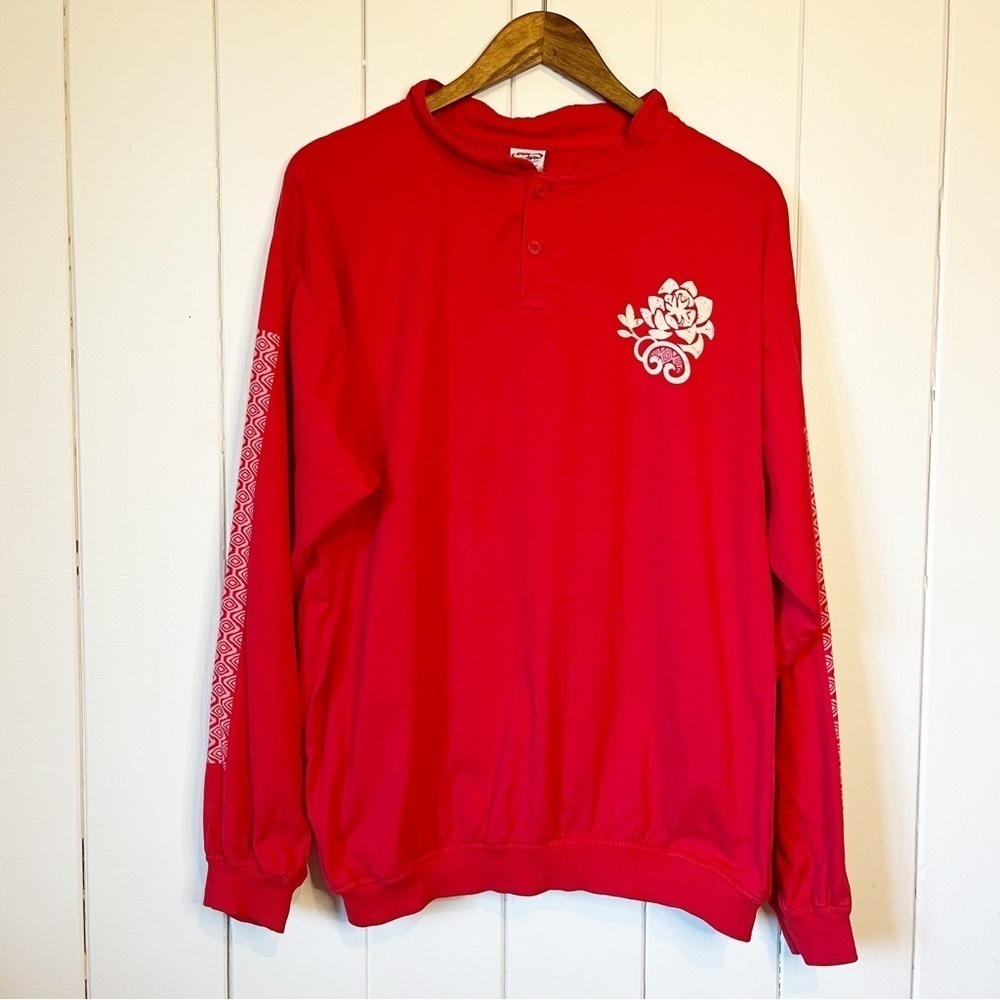 Vintage Hawaiian Crazy Shirts Red Pullover. Size Large.